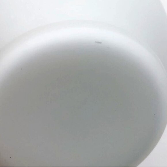 Vintage Floral White Satin Glass Vase Gold Trim Cottagecore - Picture 9 of 9